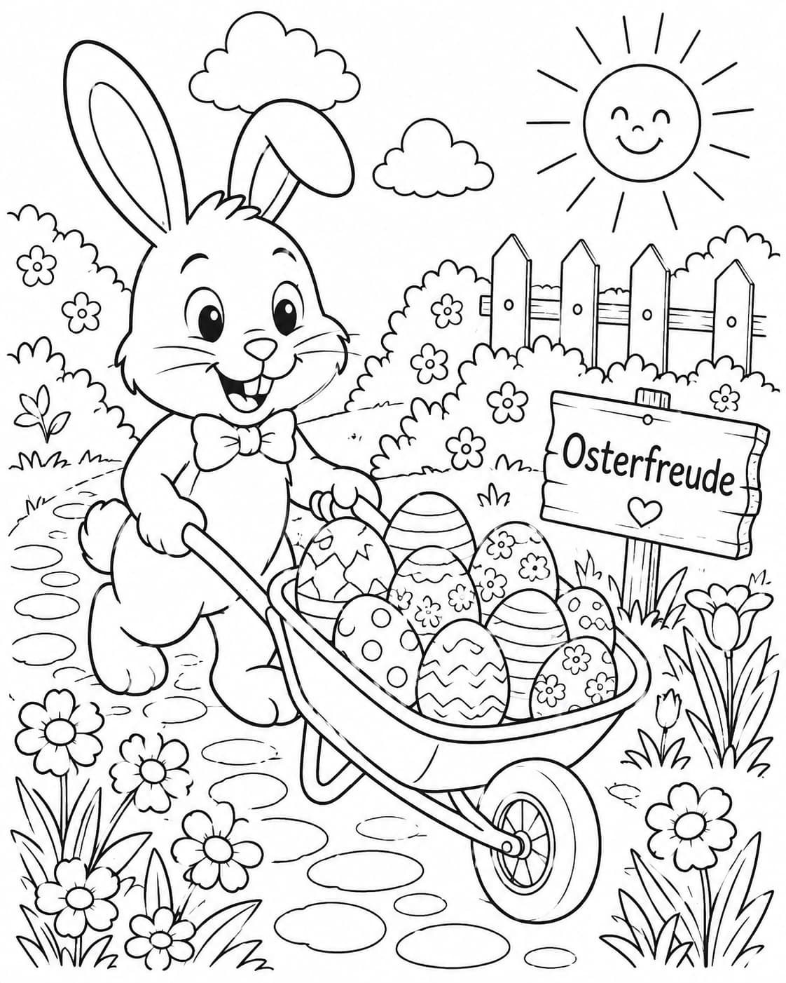 Ostern Motiv 7 als kostenloses Ausmalbild für Kinder